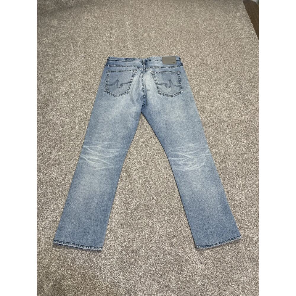 AG Adriano Goldschmied The Everett Light Wash Straight Leg Jeans 38x29 Stretch